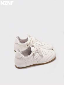 NZNF Premium Flat German Training Shoes Women's New Autumn Versatile Sneakers To Match Skirts - Apricot - View 1