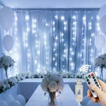 1pc 6m/3 Meters USB Plug-In Curtain String Lights, Fairy LED Lights For Wedding, Holiday, Party, Birthday Wall Decoration - USB Curtain Light - View 6