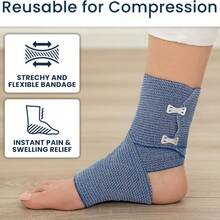 1pc Reusable Ice Compression Bandage, Sports Protection Cold Compress Wrap With Adjustable Strap And Buckle, Suitable For Knee, Calf, Wrist - Multicolor - View 9