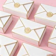 10/50pcs Mini Envelope Shaped Gift Boxes, Elegant Party Favor Boxes, Christmas Gift Boxes - View 5