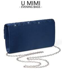New Women's Sparkling Rhinestone Evening Bag, Bridal Wedding Bag, Versatile Handbag, Crossbody Bag, Wedding Season Bag, Perfect For Weddings, Conferences, Banquets, Parties, Balls, Beach Parties, Best Gift For Women - Blue - View 5