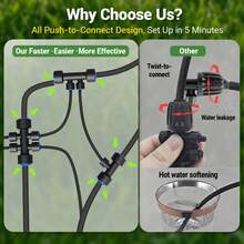 New Quick Connect Garden Hose Adapter, Quick Connect Push In Fittings, Garden 9/12 To 4/7 Quick Connect Fittings, Easy To Install, Suitable For Garden And Courtyard Irrigation System Kits - A - View 7
