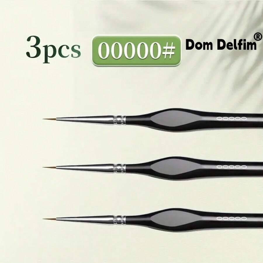 Dom Delfim 精細畫筆套組 - 3支裝 (黑色) - D - 查看 1
