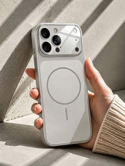 Funda de teléfono metálica magnética compatible con iPhone 18 Pro Max, compatible con carga inalámbrica, marco de aleación de aluminio a prueba de golpes con protección completa de la cámara de pantalla, cubierta trasera mate anti-huellas con protección de la lente de la cámara, compatible con iPhone 18 Pro Max/18 Pro/18 Ultra/18/17 Air/17/16/15/14/13/12/11 Series