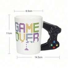 400ml Funny Gamepad Ceramic Mugs With Handle Tea Cups Cafe Mug Creative Game Pattern Cups Fashion Novelty Gifts - White - View 4