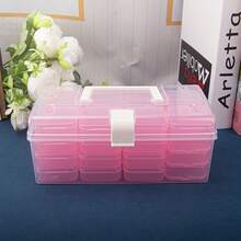 Plastic Storage Box Set - Bead Storage Box, Multi-Functional Organizer, Suitable For DIY Crafts, Beading, Jewelry And Nail Art Supplies - Portable Compartment Box With Adjustable Dividers, Containers, Accessories And Home Organization Function - Multicolor - View 7