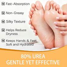 80% Urea Hand & Foot Moisturizing Cream, Long-Lasting Hydration, Suitable For Dry And Cracked Feet And Heels, Nourishes Dry Feet And Heels, Prevents Foot Cracking, Makes Feet Smooth And Soft, Moisturizes And Nourishes Feet - Fragrant - View 5