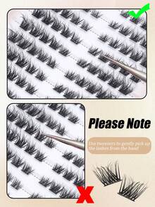 120 Clusters False Eyelashes D Curl Effect Cross Single Cluster Natural Style Suitable For Various Occasions - D - View 6