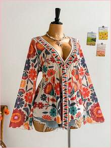 Plus Size Blouses - Green - View 4