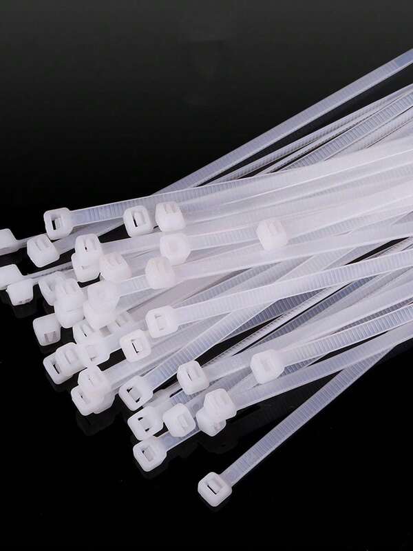 50pcs Heavy Duty 6 Inch/12 Inch Premium Plastic Cable Ties, 50 Lbs Tensile Strength, Self-Locking White Nylon Zip Ties, Suitable For Indoor And Outdoor