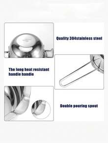 304 Stainless Steel Thickened Chocolate Melter, Butter Melting Bowl, Double Boiler, Baking Tool Heating Pot - White - View 5