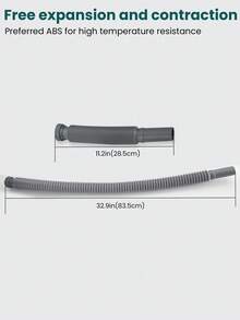 1pc Bathroom Sink Drain Kit With Extendable P-Trap, New Odor-Proof Space-Saving Drainage Pipe For Home, Modern Minimalist Under-Counter Sink Anti-Odor Device, Universal Fit For With Or Without Overflow, High-Quality Heat-Resistant And Anti-Freeze Cracking, Suitable For Bathroom And Kitchen Sinks, Effective Odor Control Drainage - Grey - View 7