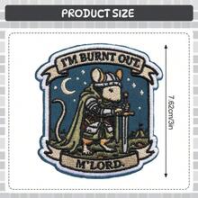 RHUAGYP 1pc Fantasy Mouse Warrior Embroidered Patch, Medieval Knight Adventure Sword Badge, Suitable For Mouse Lovers, For Jackets, Backpacks, Hats And Tote Bags - Multicolor - View 2