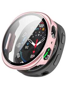 3 In 1 Case With Tempered Glass Screen Protector Compatible With Samsung Galaxy Watch 8/9 40mm 44mm Ultra-Thin Full Coverage Hard PC Anti-Scratch Anti-Slip Anti-Collision High-Definition Protective Case Galaxy Watch 8/9 Protective Shell 44mm 40mm Sports Accessories Classic Watch 9 Watch 8 Unisex, Black/Transparent/Rose Gold/Starlight - Integrated Case and Film - View 19