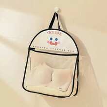 Cute Cartoon Smile Hanging Mesh Storage Bag, Household Wall Closet Hanging Organizer, Breathable Net Pouch For Socks Underwear Small Sundries Home Storage - Multicolor - View 7