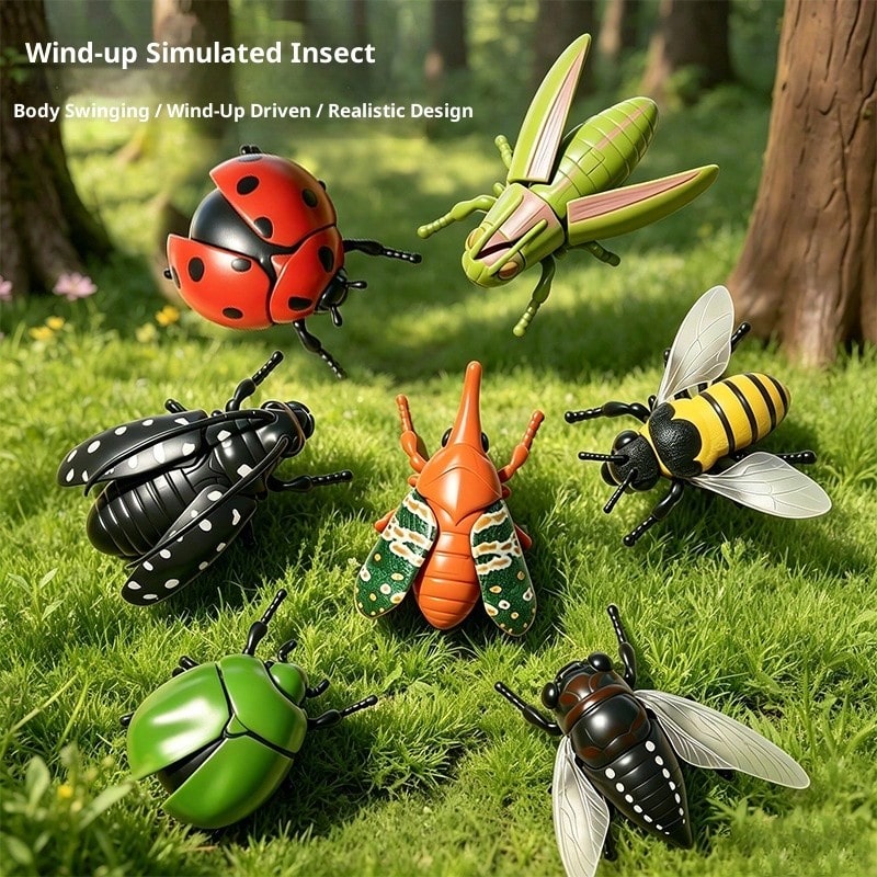Realistic Insect Wind-Up Toy Model: Crawling And Glow-In-The-Dark - Educational Insect Museum Toy For Teens, Develops Visual And Hand-Eye Coordination Skills, Interactive Toy Party Gift - Multicolor - View 1