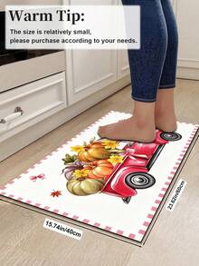1/2pcs Autumn Thanksgiving Pumpkin Pattern Doormat, Outdoor Welcome Mat, Carpet, Autumn Floor Mat, Thanksgiving Front Door Mat - Multicolor - View 13