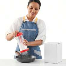 Dispenser Tapioqueira Povilhador Tapioca Biju Farinha Goma Coco Tempero Guarda Comida Alimentos - Branco - Visão 2