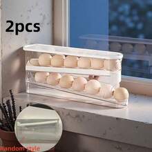2pcs/1pc Rak Telur Pintu Samping Kulkas Kotak Penyimpanan Telur yang Dapat Dilepas Dispenser Telur Otomatis Berlapis Ganda Tempat Telur Dapur, Kotak Penyimpanan Telur, Pengatur Penyimpanan Telur, Rumah & Kehidupan, Penyimpanan & Pengorganisasian, Penyimpanan dan Pengorganisasian Dapur, Penyimpanan Telur, Persegi Panjang--Dengan Baki Bawah Anti Selip--Desain Berlapis yang Dapat Dilepas--Rak Penyimpanan Telur Dapur, Pengatur Penyimpanan Dapur, Hadiah Kembali ke Sekolah, Perlengkapan Asrama, Aksesoris Perjalanan, Set Makan Malam, Set Piring Makan Malam, Set Panci dan Wajan, Peralatan Dapur, Aksesoris Dapur, Hadiah Natal - MultiWarna - View 26