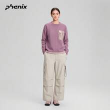 +Phenix 長袖 T-shirt 上衣，中性款美利奴羊毛，保暖透氣，圓領，純色針織衫 - 灰粉紅色 - 查看 3