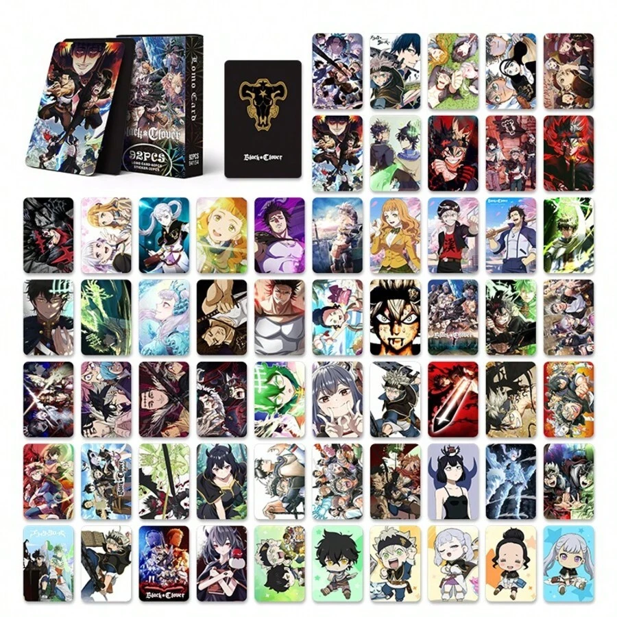 1PC 92pcs Black Clover High Definition Color Printed Anime LOMO Cards, Photocard, Photo Cards, Arirang, BTS21 Accessories, Bangtan, Photo Card, Photocard - Multicolor - View 1