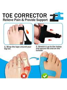 2/36/44pcs Plester Pelindung Jari Kaki Elastis, Bernapas, Plester Pelindung Jari Kaki Elastis Pra-Potong untuk Pria dan Wanita (Cocok untuk Olahraga dan Perlindungan Jari Kaki), Memberikan Perlindungan Jari Kaki dan Pengalaman yang Nyaman - Biru - View 4