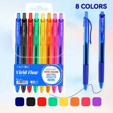 Classic Neutral Pen Set, 4/6/8/10 Colors Retractable Ballpoint Pens, 0.7mm Student Ballpoint Pens, Suitable For Manual Accounting, Hand Drawing, Note Taking, Back To School Essential Learning Stationery. - Gel Pen Set - View 15