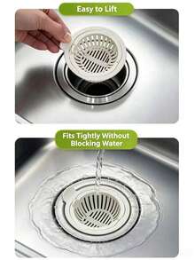 1pc Kitchen Sink Strainer, Drain Clog Preventer, Home Dishwashing Sink Vegetable Basin Colander, Water Filtration Tool, Semi-Automatic Leftover Food And Vegetable Leaf Disposal, Essential For Home Kitchen, Mini Colander, Christmas, Halloween - A - View 7