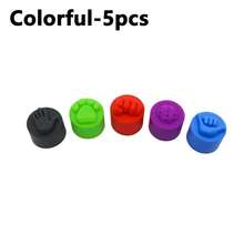 5pcs Tennis & Pickleball Racket End Cap Anti-Slip And Shock-Absorbing Silicone Protective Cover Fun Hit Celebration Back Covers Non-Slip Tail Plug Suitable For Racket Maintenance, Wear-Resistant For Pickleball Paddles, Racket Stopper Accessory - Multicolor - View 9