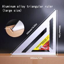 Precision Aluminum Square Ruler - Triangular Woodworking Ruler, Suitable For Woodworking, DIY, Home Decor And Design Projects, Measuring Tool, Woodworking Tool, Perfect For DIY Enthusiasts, Home Decor Tool, Lightweight Ruler - A - View 12