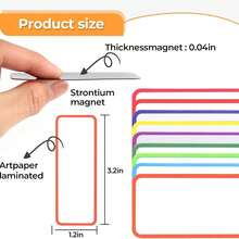54pcs Magnetic Dry Erase Colorful Name Labels, Flexible Reusable Magnetic Labels For Office And School Supplies/Stationery Stickers/Doodle Stickers, Birthday/Easter/Presidents Day/Christmas/Family/Friends/Boys/Girls Gifts, Classmates School Gifts - 54PCS - View 4