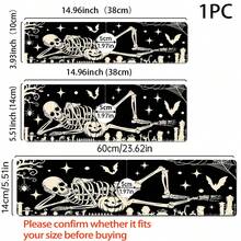 1pc Halloween Skull Pattern Sink Faucet Absorbent Mat, Drainage Pad, Suitable For Kitchen, Bathroom Sink, Countertop, Drainage Pad, Diatomaceous Earth Material, Trimmable, Quick-Drying Mat - Multicolor - View 7