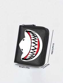 Wallet,Teen Cool Wallet,Shark Pattern,ID Credit Card Holder Wallet Luxury Brand RFID Blocking Protection Magic Leather Slim Wallet Purse Card Holder Keychain Wallet Wrist Wallet,Luxury Card Holder,Minimalist Fashion Multi-Slot Card Holder,Multi-Functional Business Short Wallet,Fun Wallet Compact Portable Anti-Loss Anti-Privacy,Foldable Ultra-Thin Smart Wallet,Perfect Gift For Friends,Suitable For Birthday Anniversary Valentine's Day Christmas Back To School Graduation Thanksgiving - Multicolor - View 10