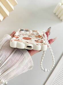 Funda de teléfono creativa con diseño de calabaza pintada, borde ondulado retorcido, color beige con estampado plano de pulsera, anti-caídas, estilo lindo y de moda, compatible con Ip 17/Ip 17pro/Ip 17promax/Iphone16/Iphone16pro/Iphone16promax/IPhone16plus/10cases, anti-caídas para nuevo IPhone14IPhnoe15, P14 reforzada, P13 carcasa blanda, P12 cobertura total, P11 anti-caídas - Multicolor - Ver 4