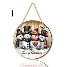 Exquisite Vintage Wooden Christmas Hanging Signs With Santa, Cow, Snowman, Suitable For Entryway, Hallway, Wall Decor, Home Christmas Decoration, Great Gift Idea, 2D Flat - Hanging Ornament - View 15