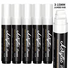 15mm Large Head 3-In-1 Pen Tip Marker Pen, Black / White Set Removable, Washable Car Window Marker Pen, Suitable For Blackboard, Glass, Small Bar, Car, Menu Board, Marking - Sets - View 3