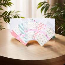 10PCS Colored Envelopes 3.35 X 6.89 Inches 10 Unique Design Cute Coin Invitation Gift Card Postcard Colorful Envelopes,Creative Stationery Envelopes With Romantic Cute Cartoon Floral Pattern - A - View 4
