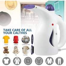 110V/220V Passadeira a Vapor Portátil 800W Vaporizador de Roupas 300ml Aquecimento Rápido Removedor de Rugas - Branco 220V - Visão 2