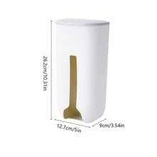 1PC Plastic Bag Storage Box, No-Drill Wall-Mounted, Vertical Trash Bag Dispenser With Lid, Kitchen Wall Shopping Bag Organizer, Visible Window Design, Easy Storage For Plastic Bags And Carry Bags, Simple Installation Without Damaging Walls, Home Storage Essential - Multicolor - View 5