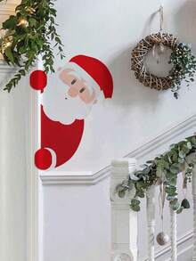 Multiple Sets Of Fun Santa Wall Stickers, PVC, Removable, Self-Adhesive, No Residue. Christmas Multi-Elements DIY For Living Room, Doors, Fireplace, Windows, Glass, Home, Classroom, Party, And Holiday Decorations. - Wall Stickers - View 7