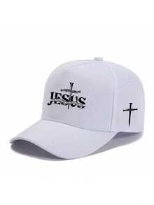Christian JESUS 圖案印花棒球帽與斜挎包套組，信仰街頭風十字設計宗教配件，中性激勵禮物 - 彩色 - 查看 15