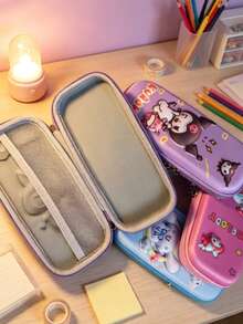 1pc/PVC 3D Kuromi/Cinnamoroll/Hello Kitty/My Melody Cartoon 3D Sanrio School Stationery Large Capacity Multi-Function Student Pencil Case Birthday Gift Back To School Season Gift Parents' First Choice - Multi-color - View 10