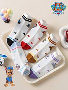 1/5/10雙 Paw Patrol 兒童襪 可愛小狗印花 冬季中筒襪 趣味聖誕禮物兒童襪 - 彩色 - 查看 7