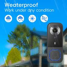 Kamera Bel Pintu Video 4,5 inci dengan Monitor, Audio Dua Arah, Fitur Bangunkan Dua Arah, Penglihatan Malam, Tahan Air IP68, Telepon Pintu Video Pintar Walkie-Talkie dengan Layar HD 1080P Sudut Lebar 170°, Tanpa Langganan - View 7