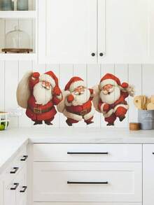 Multi-Style Christmas-Themed Wall Stickers PVC Removable Self-Adhesive Without Leaving Glue Santa, Reindeer, Snowflakes, Luxury Christmas Tree For Bedroom, Cabinets, Windows, Classrooms, Parties DIY Holiday Decoration Stickers - Wall Stickers - View 3