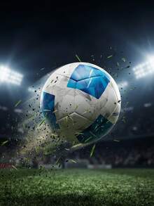 1PC, Size 5 Soccer Ball, Basic Style, Beginner Model, Suitable For Beginner Practice, Beautiful Colors And Exquisite Pattern Design, For Individual Training And Team Matches, PVC Material, Machine-Stitched Material, Soft And Comfortable Feel, Indoor And Outdoor Use - Multicolor - View 5