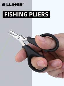BILLINGS Fishing Pliers,Stainless Steel Fish Line Cutter,With Jagged Hooked,Multifunctional Fishing Tool - Black - View 1