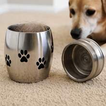 不鏽鋼寵物犬貓骨灰罈 爪印紀念骨灰容器 耐用寵物骨灰盒紀念品 完美安息之處 - 彩色 - 查看 6