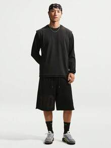 Nike Kaos Tanpa Lengan Pria AS M NSW TEE LSE SLVLS WASH IM3820-010 - Hitam - View 7