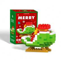 Santa Claus Design Building Block Set, Christmas Theme Building Block Decoration, Mini Building Block Figures, DIY Christmas Stocking Fillers, Christmas New Year Birthday Gifts, Party Favors - Multicolor - View 22